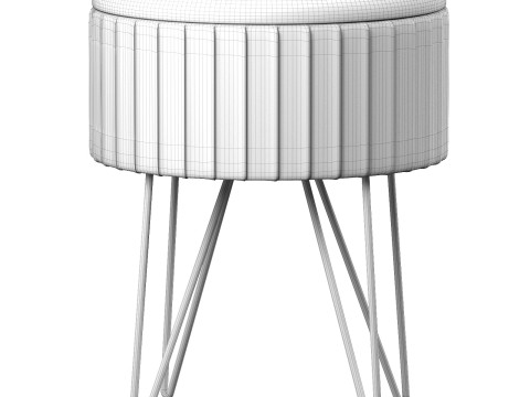 Kupang model upholstered pouf Modello 3D
