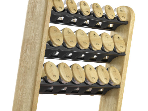 NOHrD DumbBells WeightBench Weight Rack 3D Model
