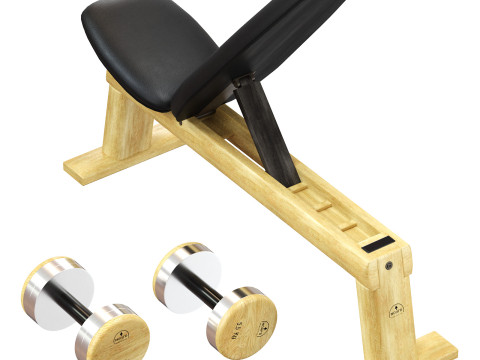 NOHrD DumbBells WeightBench Weight Rack 3D Model