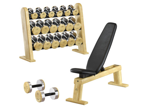 NOHrD DumbBells WeightBench Weight Rack 3D Model