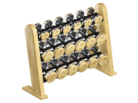 NOHrD DumbBells WeightBench Weight Rack 3D Model