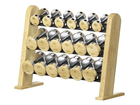 Rastrelliera per pesi per panca per manubri NOHrD Modello 3D