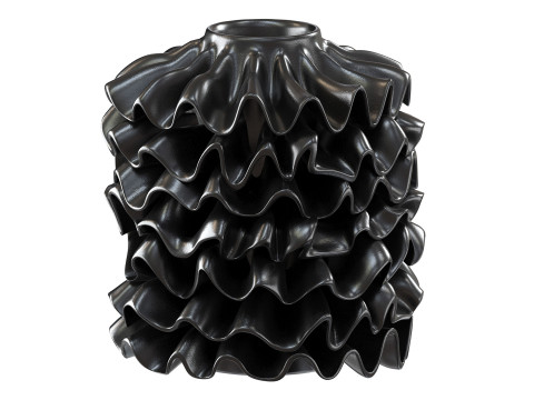 Black Ribbon Vase 3D Модель