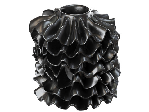 Black Ribbon Vase Model 3D
