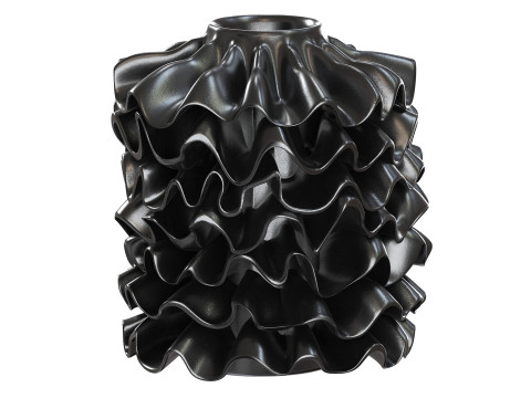 Black Ribbon Vase Model 3D
