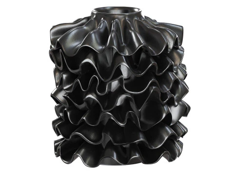 Black Ribbon Vase 3D Model