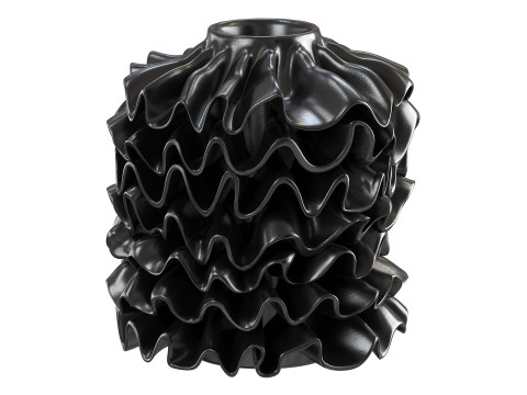 Black Ribbon Vase Model 3D
