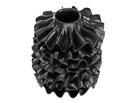 Black Ribbon Vase Model 3D