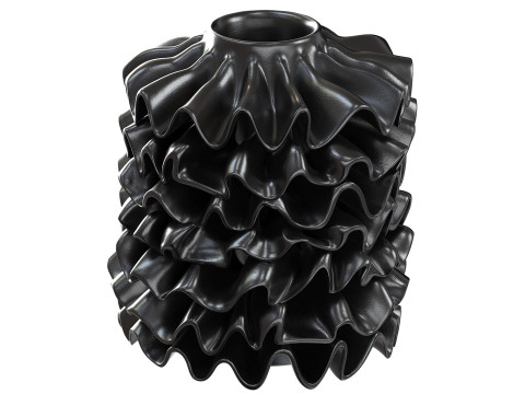 Black Ribbon Vase Model 3D