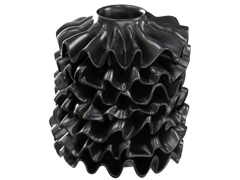 Black Ribbon Vase 3D Model