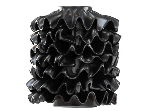 Black Ribbon Vase Model 3D