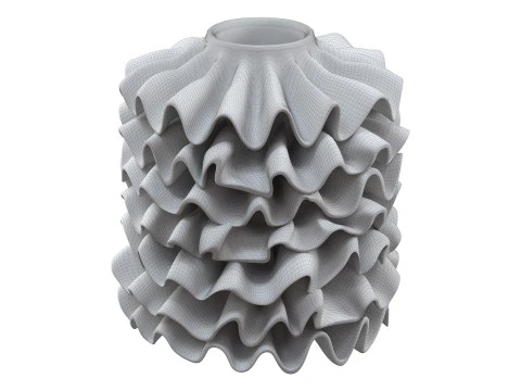 Black Ribbon Vase 3D Model