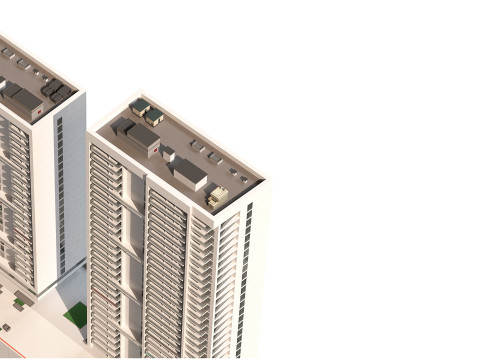 Bloom Heights tower in Jumeirah Village circle Dubai 3D Model