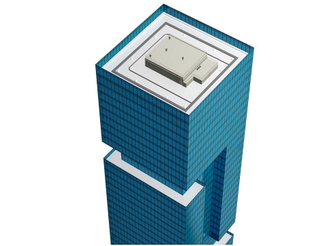 The First Hotel glass skyscraper at Jumeirah Village Circle Modelo 3D