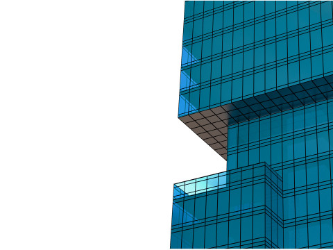 The First Hotel glass skyscraper at Jumeirah Village Circle Modelo 3D