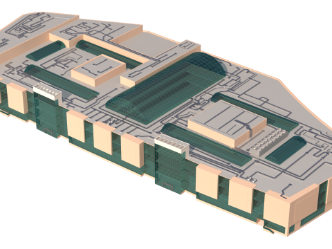 Shopping Circle Mall Jumeirah village dubai 3D 模型
