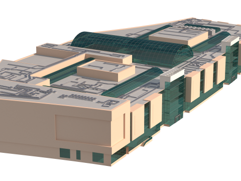 Shopping Circle Mall Jumeirah village dubai 3D 模型