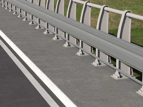 Road bridge one lane 01 3D Model
