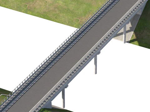 Road bridge one lane 01 3D Model
