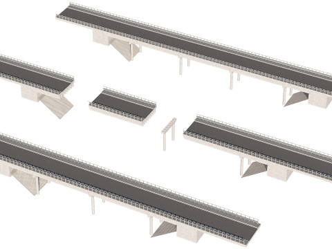 Road bridge one lane 01 3Dモデル