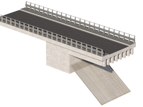 Road bridge one lane 01 3Dモデル