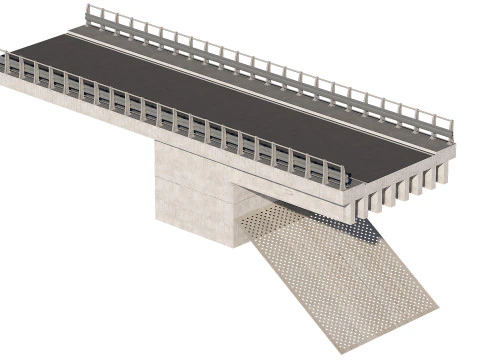 Road bridge one lane 01 3D Model