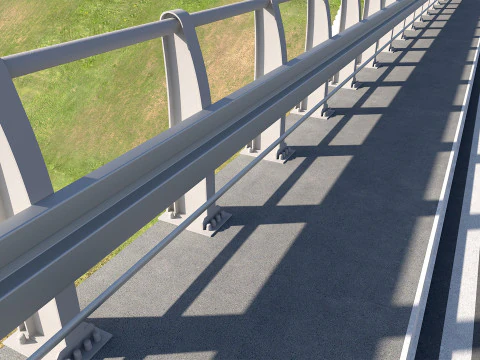 Road bridge one lane 01 3D Model
