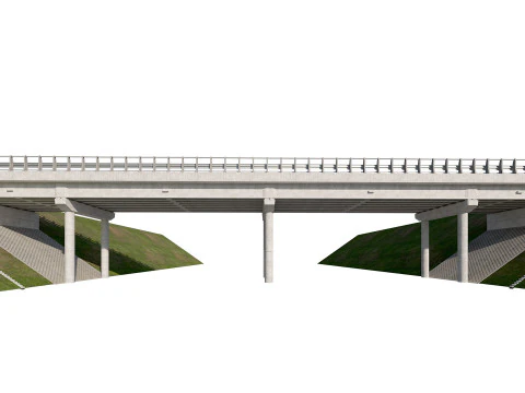 Road bridge one lane 01 3D Model