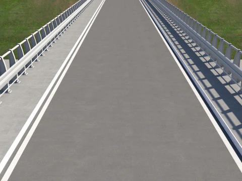 Road bridge one lane 01 3D Model