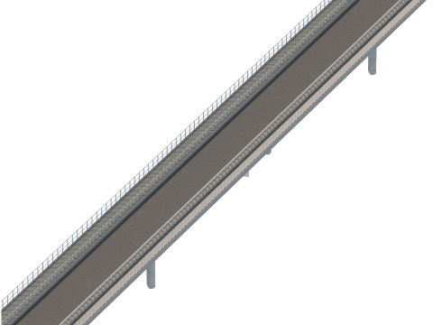 Road bridge one lane 02 3Dモデル