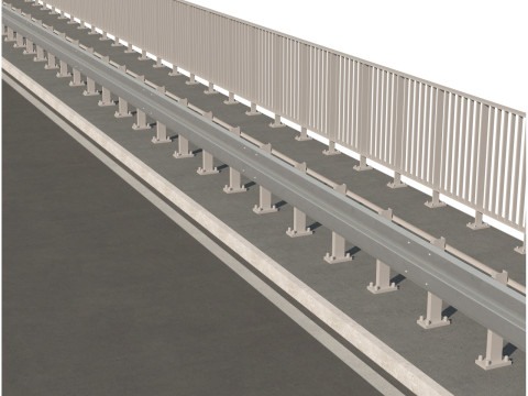 Road bridge one lane 02 3Dモデル