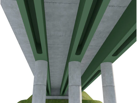 Road bridge one lane 02 3D Model