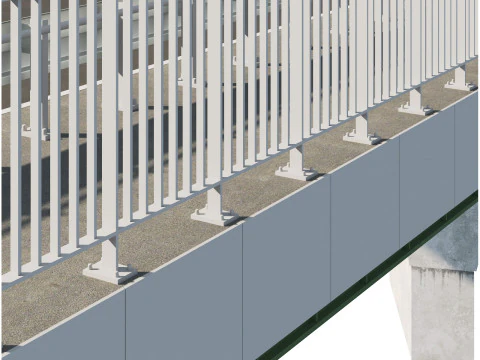 Road bridge one lane 02 3D Model