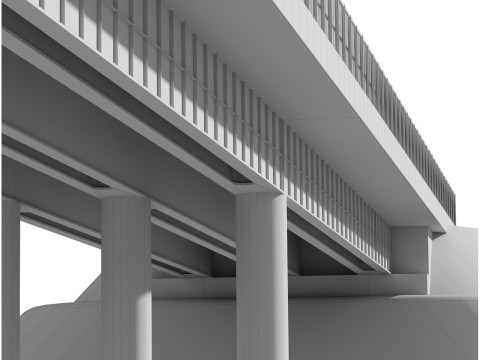 Road bridge one lane 02 3Dモデル