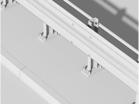 Road bridge one lane 02 3D Model