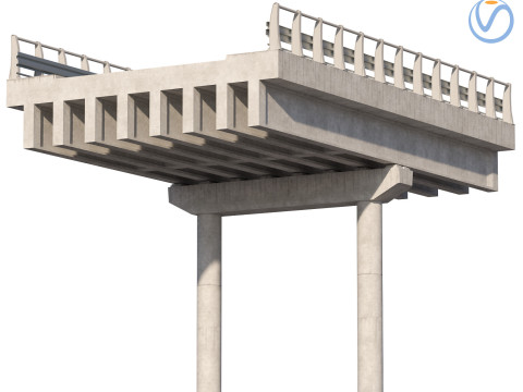 Road bridge section elements for personal configuration 3D Модель