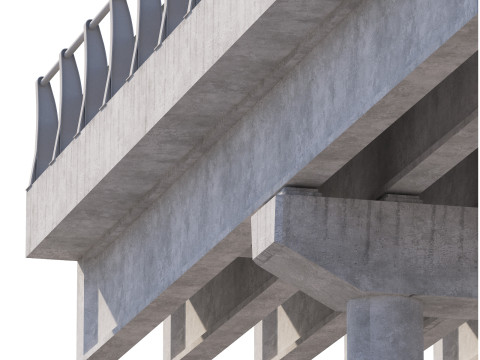 Road bridge section elements for personal configuration Model 3D