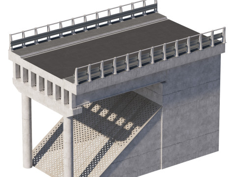 Road bridge section elements for personal configuration Model 3D