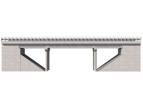 Road bridge section elements for personal configuration Model 3D
