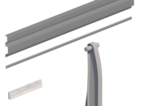 Road bridge section elements for personal configuration Model 3D