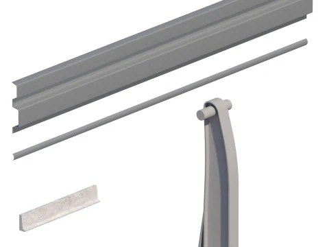 Elementi della sezione del ponte stradale per configurazione personale Modello 3D