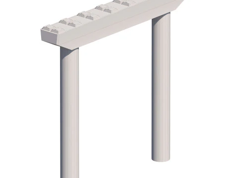 Elementi della sezione del ponte stradale per configurazione personale Modello 3D