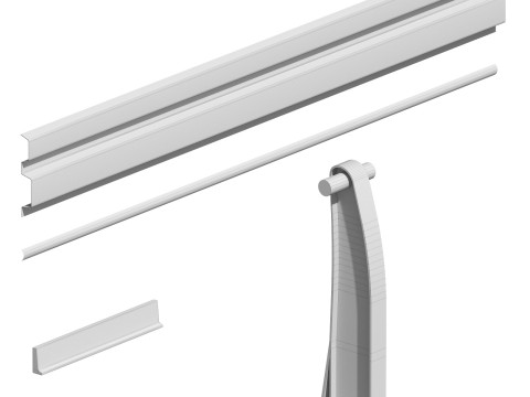 Road bridge section elements for personal configuration Model 3D