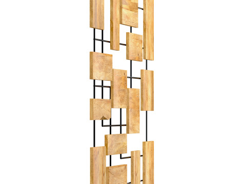 Decorative wall panel with mango wooden elements Modelo 3D