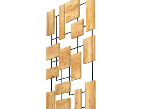 Decorative wall panel with mango wooden elements Modelo 3D