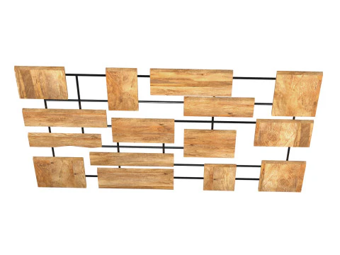 Decorative wall panel with mango wooden elements 3D Model
