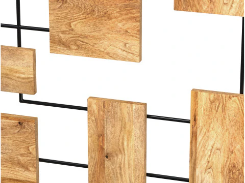 Decorative wall panel with mango wooden elements 3D Model