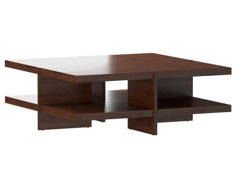 Coffee Table Oak USA 1980s 3D Model