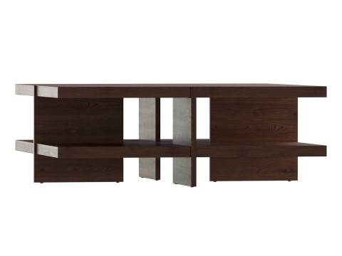 Coffee Table Oak USA 1980s Modelo 3D