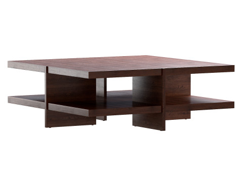 Coffee Table Oak USA 1980s Modelo 3D